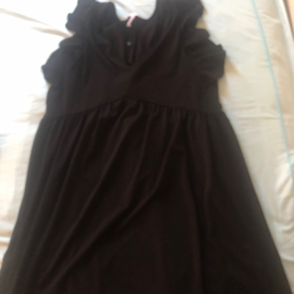 A plain black dress
